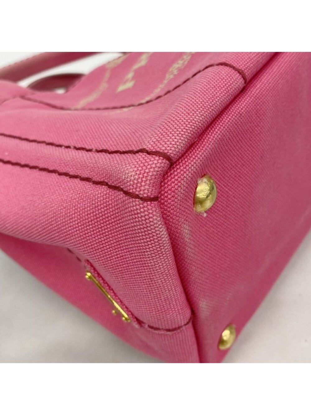 Prada Tote Canapa Canvas Pink Gold - Picture 6 of 10